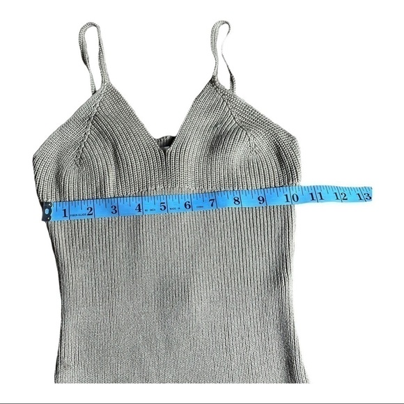 MISSGUIDED Womens Re_Styld Mint Tape Yarn Knit Mini Dress Olive - Picture 7 of 13